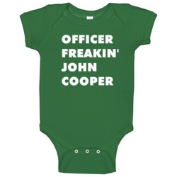 Officer Freakin' John Cooper Southland Tv Character Baby One Piece Officer Freakin' John Cooper Southland Tv Character Baby One Piece