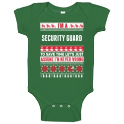 Security Guard Assume Never Wrong Ugly Sweater Job Christmas Baby One Security Guard Assume Never Wrong Ugly Sweater Job Christmas Baby One