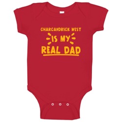 Charcandrick West Is My Real Dad Funny Football Kansas City Fan Baby O Charcandrick West Is My Real Dad Funny Football Kansas City Fan Baby O