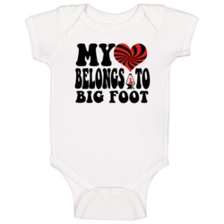 My Heart Belongs To Big Foot Favorite Novel Character Baby One Piece My Heart Belongs To Big Foot Favorite Novel Character Baby One Piece