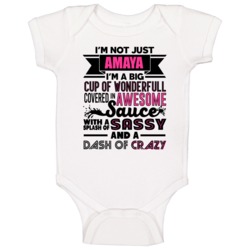 Not Just Amaya Wonderful Awesome Custom Name Mothers Day Baby One Piec Not Just Amaya Wonderful Awesome Custom Name Mothers Day Baby One Piec