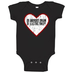 Heart Aged Do Androids Dream Of Electric Sheep Book Baby One Piece Heart Aged Do Androids Dream Of Electric Sheep Book Baby One Piece