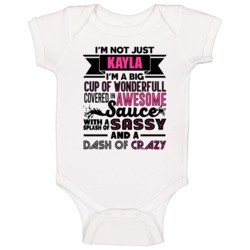 Not Just Kayla Wonderful Awesome Custom Name Mothers Day Baby One Piec Not Just Kayla Wonderful Awesome Custom Name Mothers Day Baby One Piec