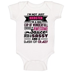 Not Just Kiersten Wonderful Awesome Custom Name Mothers Day Baby One P Not Just Kiersten Wonderful Awesome Custom Name Mothers Day Baby One P