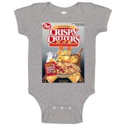 Crispy Critters Retro 80s Cereal Baby One Piece Crispy Critters Retro 80s Cereal Baby One Piece