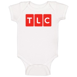 Tlc Channel Cool Television Station Logo Baby One Piece Tlc Channel Cool Television Station Logo Baby One Piece