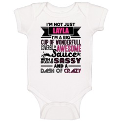Not Just Layla Wonderful Awesome Custom Name Mothers Day Baby One Piec Not Just Layla Wonderful Awesome Custom Name Mothers Day Baby One Piec