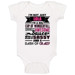 Not Just Lola Wonderful Awesome Custom Name Mothers Day Baby One Piece Not Just Lola Wonderful Awesome Custom Name Mothers Day Baby One Piece