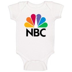 Nbc Tv Channel Cool Television Station Logo Baby One Piece Nbc Tv Channel Cool Television Station Logo Baby One Piece