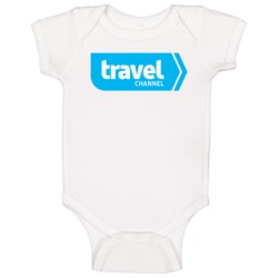 Travel Tv Channel Cool Television Station Logo Baby One Piece Travel Tv Channel Cool Television Station Logo Baby One Piece