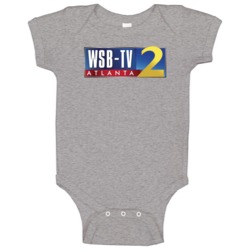 Wsb Tv 2 Atlanta Television Channel Station Logo Baby One Piece Wsb Tv 2 Atlanta Television Channel Station Logo Baby One Piece