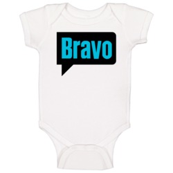 Bravo Tv Channel Cool Television Station Logo Baby One Piece Bravo Tv Channel Cool Television Station Logo Baby One Piece