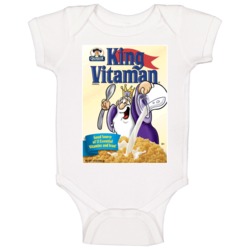 King Vitamin Retro 80s Cereal Baby One Piece King Vitamin Retro 80s Cereal Baby One Piece