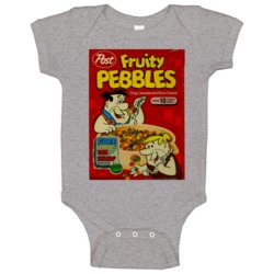 Fruity Pebbles Flinstones Cereal Baby One Piece Fruity Pebbles Flinstones Cereal Baby One Piece