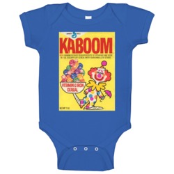 Kaboom Retro 80s Cereal Baby One Piece Kaboom Retro 80s Cereal Baby One Piece