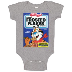 Frosted Flakes Retro 80s Cereal Baby One Piece Frosted Flakes Retro 80s Cereal Baby One Piece