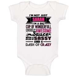 Not Just Sarah Wonderful Awesome Custom Name Mothers Day Baby One Piec Not Just Sarah Wonderful Awesome Custom Name Mothers Day Baby One Piec