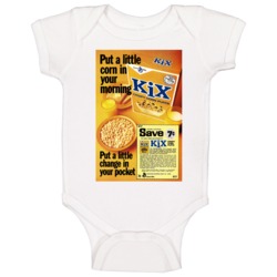 Kix Retro 80s Cereal Baby One Piece Kix Retro 80s Cereal Baby One Piece