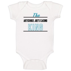 The Artichoke Joe's Casino King Gambling Baby One Piece The Artichoke Joe's Casino King Gambling Baby One Piece