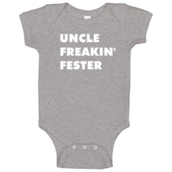 Uncle Freakin' Fester The Addams Family Tv Character Baby One Piece Uncle Freakin' Fester The Addams Family Tv Character Baby One Piece
