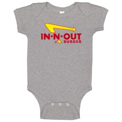 In N Out Burger Logo Baby One Piece