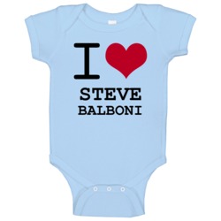Steve Balboni Kansas Sports I Love Heart Baby One Piece Steve Balboni Kansas Sports I Love Heart Baby One Piece