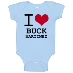 Buck Martinez Kansas Sports I Love Heart Baby One Piece Buck Martinez Kansas Sports I Love Heart Baby One Piece