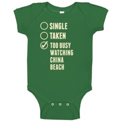 Single Taken Watching China Beach Baby One Piece Single Taken Watching China Beach Baby One Piece