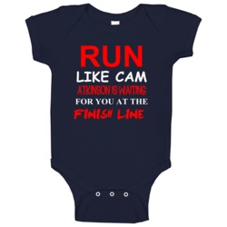 Cam Atkinson Sports Run Love Baby One Piece Cam Atkinson Sports Run Love Baby One Piece