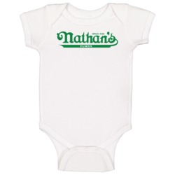 Nathans Famous Hotdogs Logo Baby One Piece Nathans Famous Hotdogs Logo Baby One Piece
