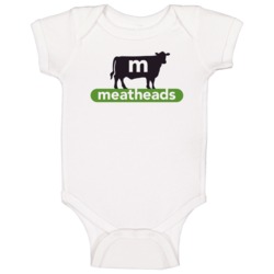 Meatheads Burger Restaurant Logo Baby One Piece Meatheads Burger Restaurant Logo Baby One Piece