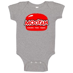 Mooyah Burger Fast Food Restaurant Logo Baby One Piece Mooyah Burger Fast Food Restaurant Logo Baby One Piece