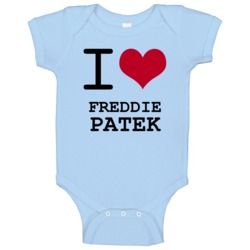 Freddie Patek Kansas Sports I Love Heart Tee Baby One Piece Freddie Patek Kansas Sports I Love Heart Tee Baby One Piece