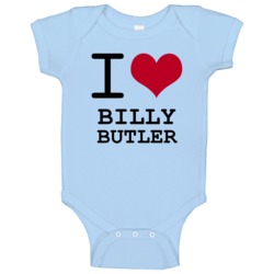 Billy Butler Kansas Sports I Love Heart Tee Baby One Piece Billy Butler Kansas Sports I Love Heart Tee Baby One Piece