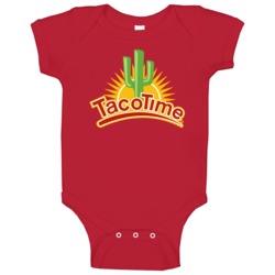 Taco Time Fast Food Restaurant Logo Baby One Piece Taco Time Fast Food Restaurant Logo Baby One Piece