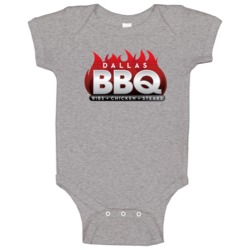 Dallas Bbq Ribs Chicken Steaks Restaurant Logo Baby One Piece Dallas Bbq Ribs Chicken Steaks Restaurant Logo Baby One Piece