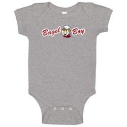 Bagel Boy New York City Cafe Restaurant Logo Baby One Piece Bagel Boy New York City Cafe Restaurant Logo Baby One Piece