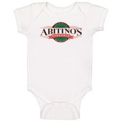 Abitinos Pizzeria New York City Restaurant Logo Baby One Piece Abitinos Pizzeria New York City Restaurant Logo Baby One Piece