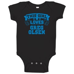 This Girl Loves Greg Olsen Carolina Football Sports Athlete Baby One P This Girl Loves Greg Olsen Carolina Football Sports Athlete Baby One P