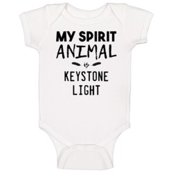 My Spirit Animal Is Keystone Light Funny Drinking Baby One Piece My Spirit Animal Is Keystone Light Funny Drinking Baby One Piece