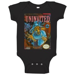 Nintendo Nes Uninvited Retro 80s Video Game Cover Baby One Piece Nintendo Nes Uninvited Retro 80s Video Game Cover Baby One Piece