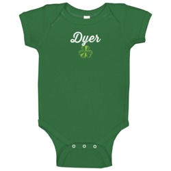 Dyer Custom Last Name Irish St Patrick's Day Pride Party Baby One Piec Dyer Custom Last Name Irish St Patrick's Day Pride Party Baby One Piec