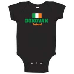 Donovan Ireland Flag Custom Irish Last Name St Patricks Day Baby One P Donovan Ireland Flag Custom Irish Last Name St Patricks Day Baby One P