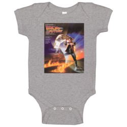 Back To The Future Classic 80s Movie Poster Baby One Piece Back To The Future Classic 80s Movie Poster Baby One Piece