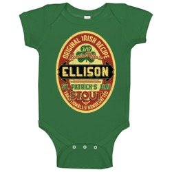 Ellison Original Irish Stout Beer Label St Patricks Day Last Name Baby Ellison Original Irish Stout Beer Label St Patricks Day Last Name Baby