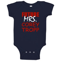 Corey Tropp Future Mrs Funny Hockey Sports Columbus Baby One Piece Corey Tropp Future Mrs Funny Hockey Sports Columbus Baby One Piece
