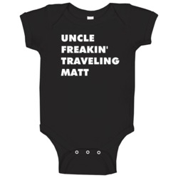 Uncle Freakin' Traveling Matt Fraggle Rock Tv Character Baby One Piece Uncle Freakin' Traveling Matt Fraggle Rock Tv Character Baby One Piece