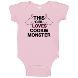This Girl Cookie Monster Sesame Street Baby One Piece This Girl Cookie Monster Sesame Street Baby One Piece