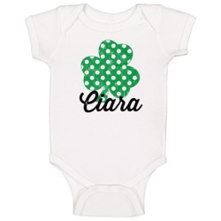 Ciara Lucky Charm Shamrock Cute Irish St Patricks Day Baby One Piece Ciara Lucky Charm Shamrock Cute Irish St Patricks Day Baby One Piece