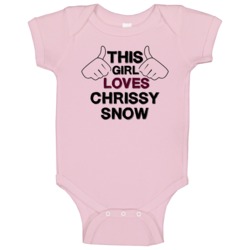 This Girl Chrissy Snow Threes Company Baby One Piece This Girl Chrissy Snow Threes Company Baby One Piece
